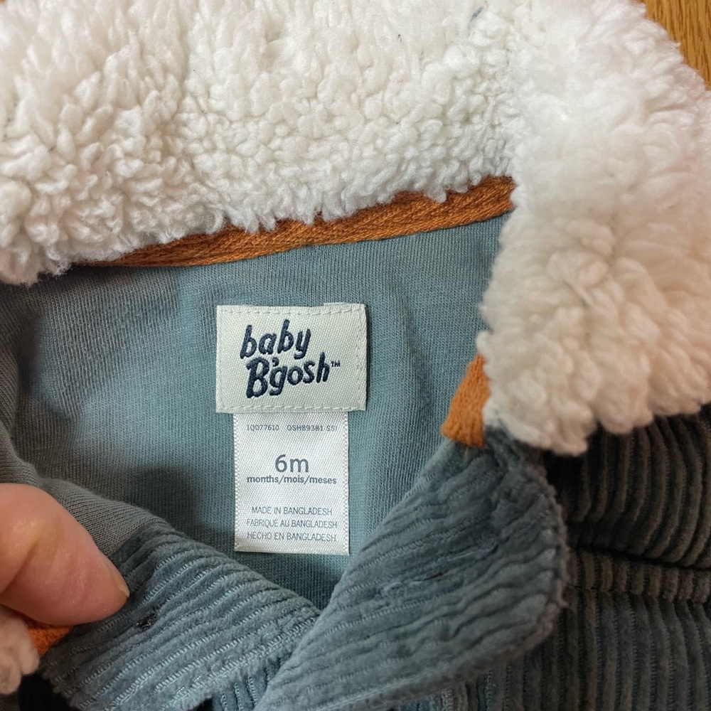 OshKosh B’Gosh baby Corduroy Jacket with White Sherpa Collar‎ 6 month - Picture 4 of 8